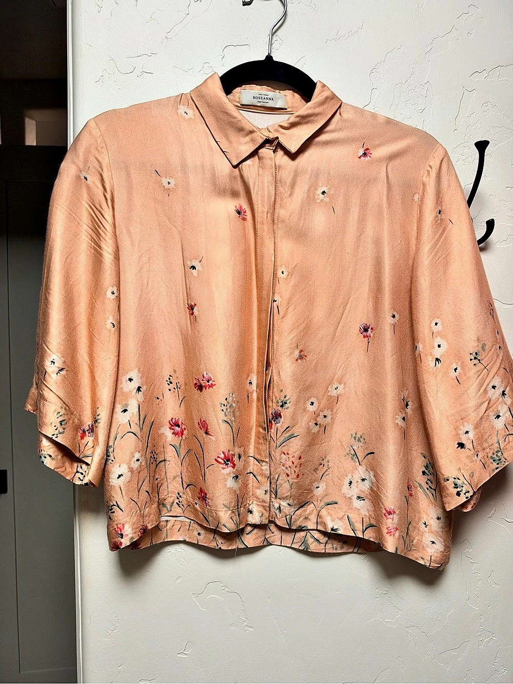 Roseanna Floral Blouse in Orange & Pink Size 38